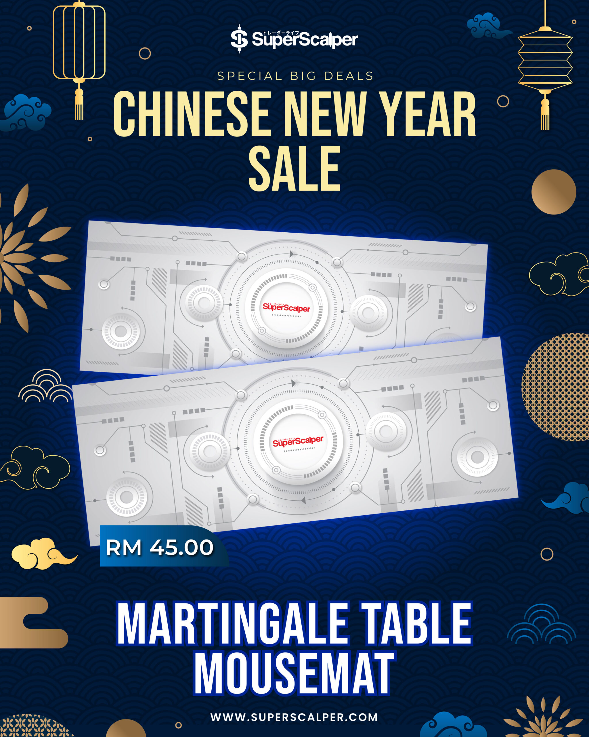 (Promo CNY) Table Martingale Mousemat Superscalper